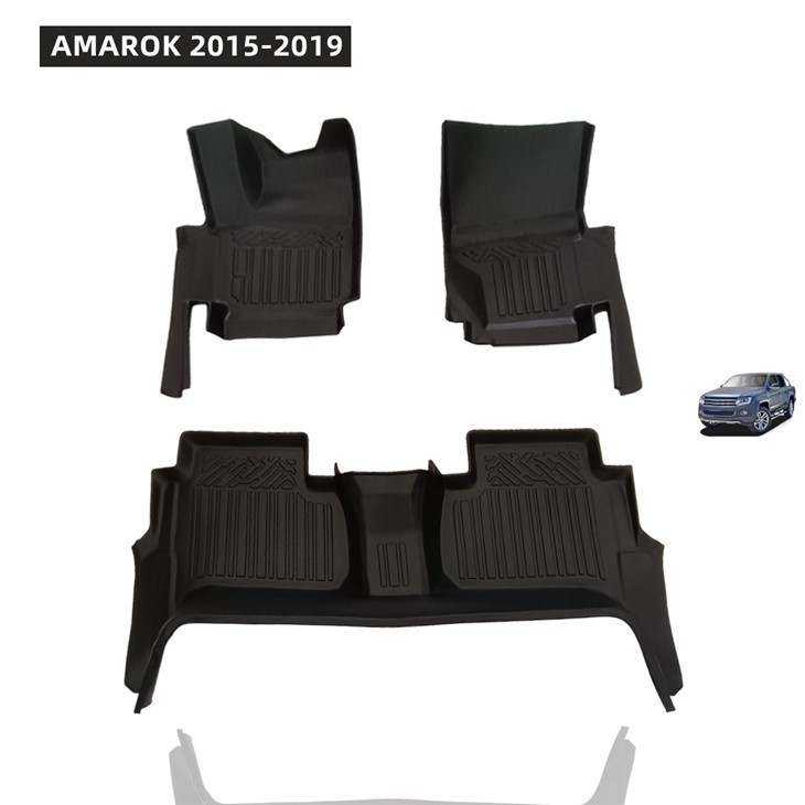 Tapis de sol de voiture TPE sur mesure-pour AMAROK 2015-2019|Protection contre les intempéries